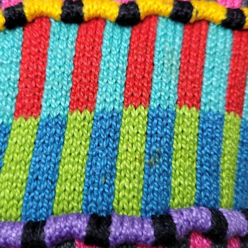 Christine Foley Vintage Retro Colorful Cardigan Small Cottagecore Boho Artsy - Picture 4 of 10